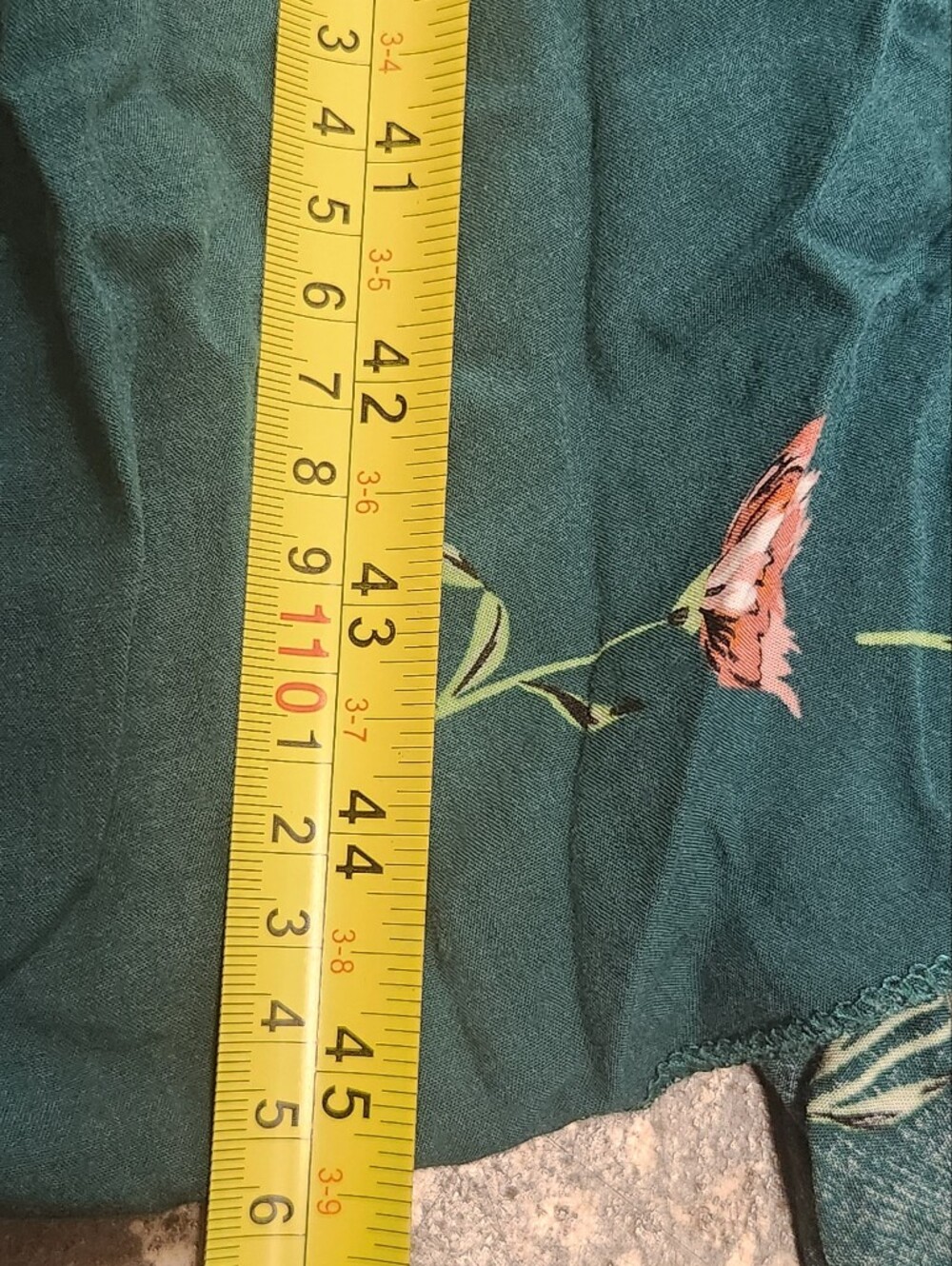 Jaase Teal Floral Boho Maxi Dress Smocked Waist High Low Hem Small - Picture 16 of 16